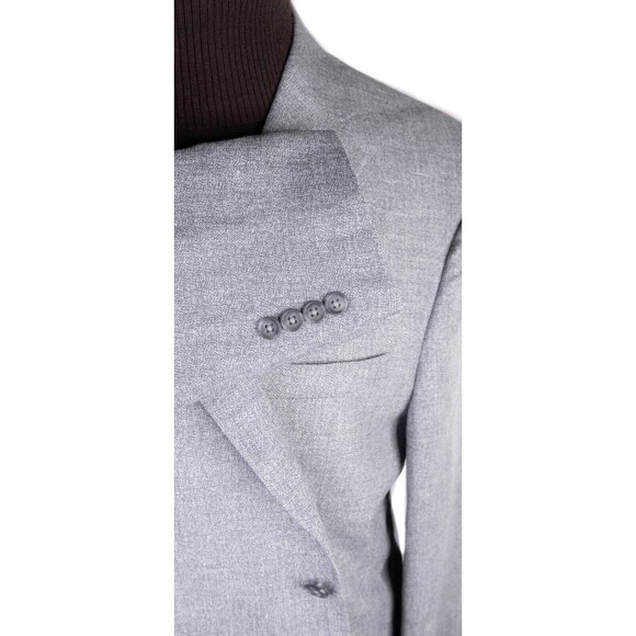 Jos. A. Bank Blazer Sport Coat Jacket Linen Wool 46R Crosshatch Gray 2-Button - Picture 6 of 15